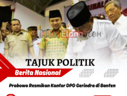 Prabowo Resmikan Kantor DPD Gerindra di Banten