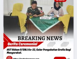 HUT Ridam II/SWJ Ke-33, Gelar Pengobatan Gratis Bagi Masyarakat.