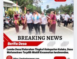 Lomba Desa/Kelurahan Tingkat Kabupaten Kolaka, Desa Watumelewe Terpilih Wakili Kecamatan Iwoimendaa.