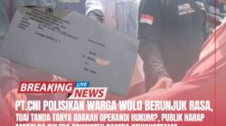 PT.CNI Polisikan Warga Wolo Berunjukrasa ,Tuai Tanda Tanya Adakah Operandi Hukum?, Publik Harap Mapolda Sultra Konsisten Rastra Sewakottama.