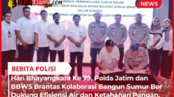 Hari Bhayangkara Ke 79, Polda Jatim dan BBWS Brantas Kolaborasi Bangun Sumur Bor Dukung Efisiensi Air dan Ketahanan Pangan.