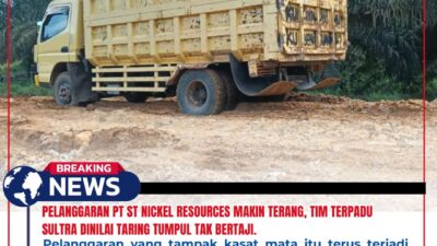 Pelanggaran PT ST Nickel Resources Makin Terang, Tim Terpadu Sultra Dinilai Taring Tumpul Tak Bertaji.