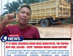 PT ST Nickel Resources Makin Bebas Beraktivitas, Tim Terpadu Mati Suri, Sekjend JPKPN “Mungkin Mereka Sudah Kekenyangan”.
