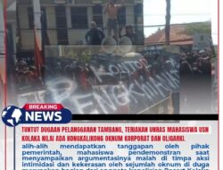 Tuntut Dugaan Pelanggaran Tambang, Teriakan UNRAS Mahasiswa USN Kolaka Nilai Ada Kongkalikong Oknum Korporat dan Oligarki.