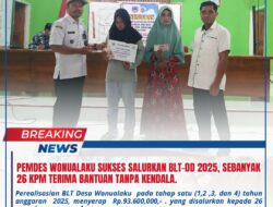 Pemdes Wonualaku Sukses Salurkan BLT-DD 2025, Sebanyak 26 KPM Terima Bantuan Tanpa Kendala.