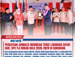 Persatuan Jurnalis Indonesia Terus Lebarkan Sayap, Sah!, DPC PJI Rokan Hulu 2026-2029 di Kukuhkan.